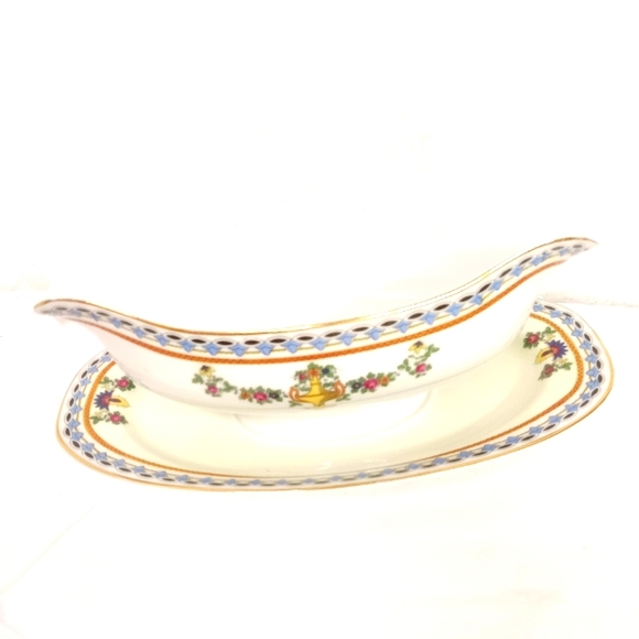 Rare Vintage TK Thuny Oval Gravy Serving Dish Czechoslovakia Porcelain - Picture 1 of 6